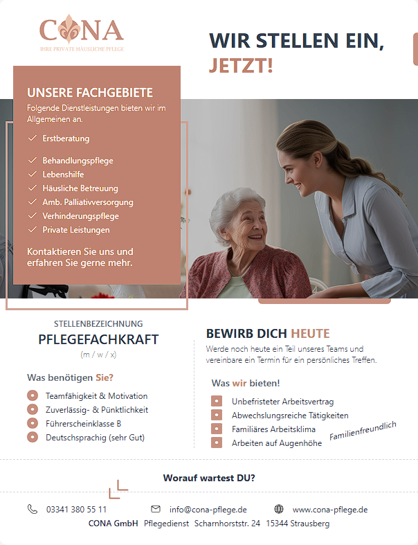Stellenanzeige